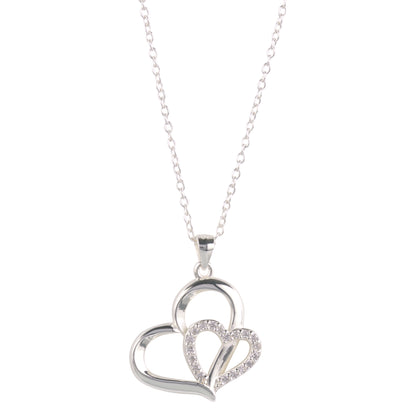 Eternity Love Heart Pave Necklace